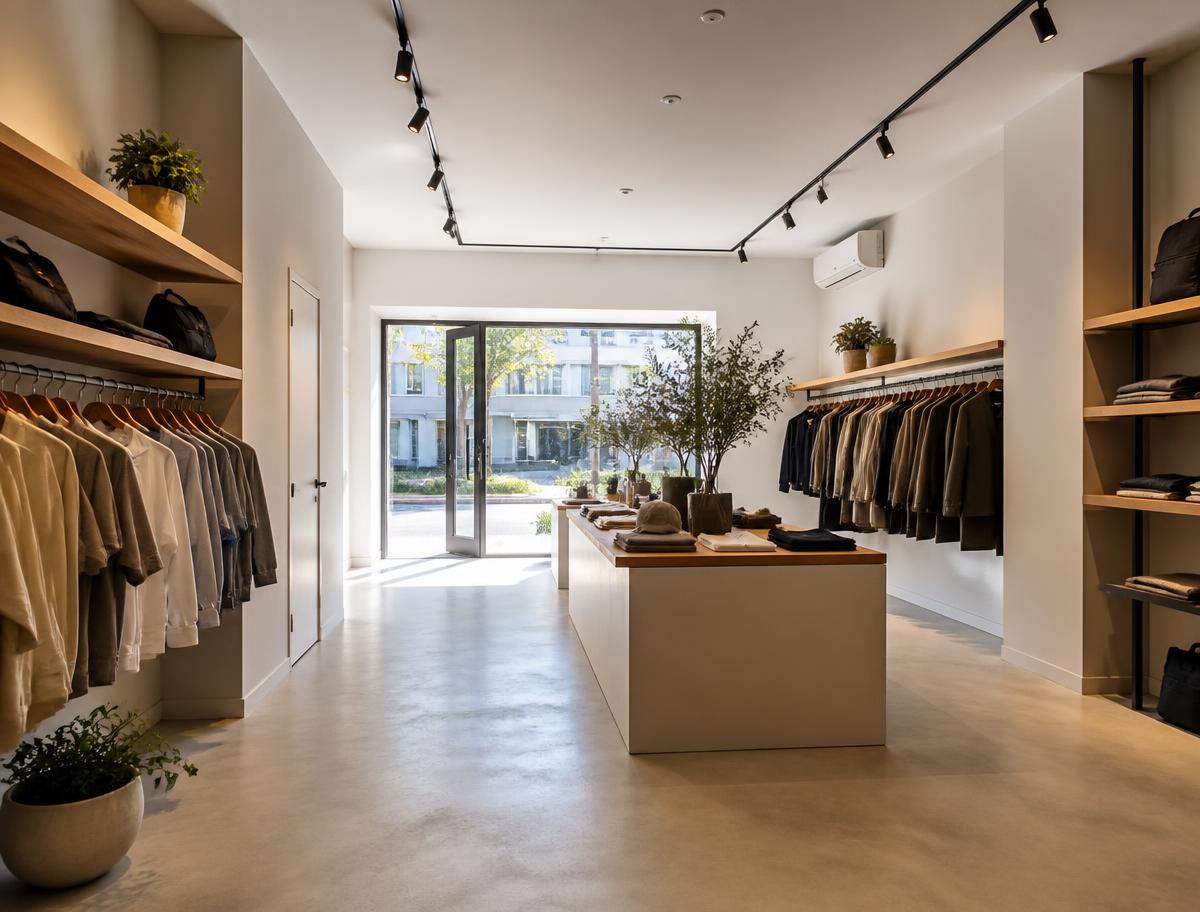 Local commercial équipé d'un éclairage professionnel